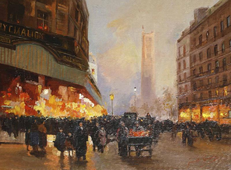 Andrea Di Giusto Street Scene in Paris oil painting image